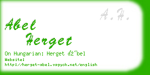 abel herget business card